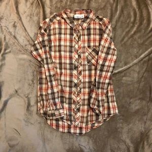 Cato button up flannel print shirt - Size Small